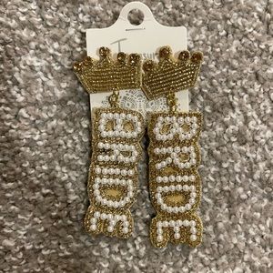 Boutique Handmade BRIDE Gold Earrings